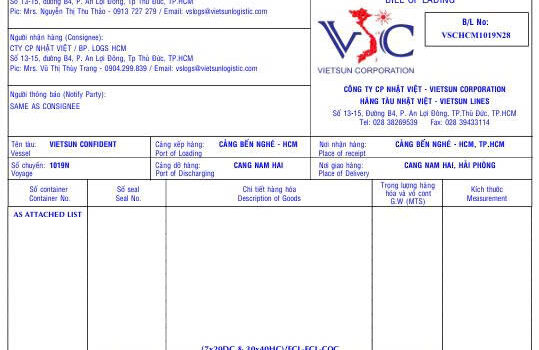 Vận đơn (Bill of Lading – B/L) là gì? Tất tần tật về chứng từ quan trọng trong logistics