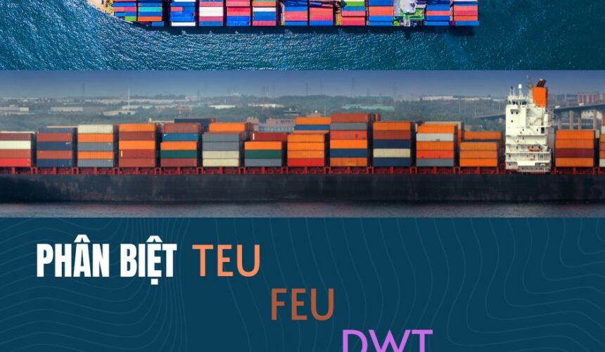 Phân biệt TEU, FEU, và DWT trong vận tải container