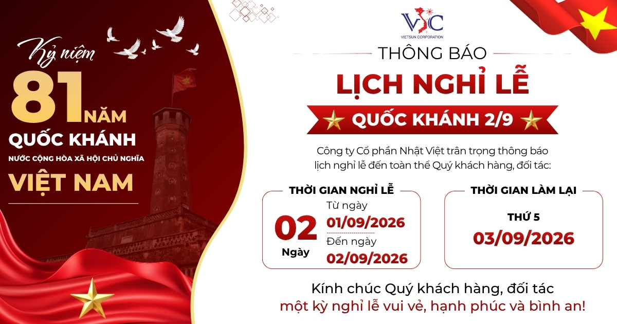 Thông Báo Nghỉ Lễ Quốc Khánh Vietsun