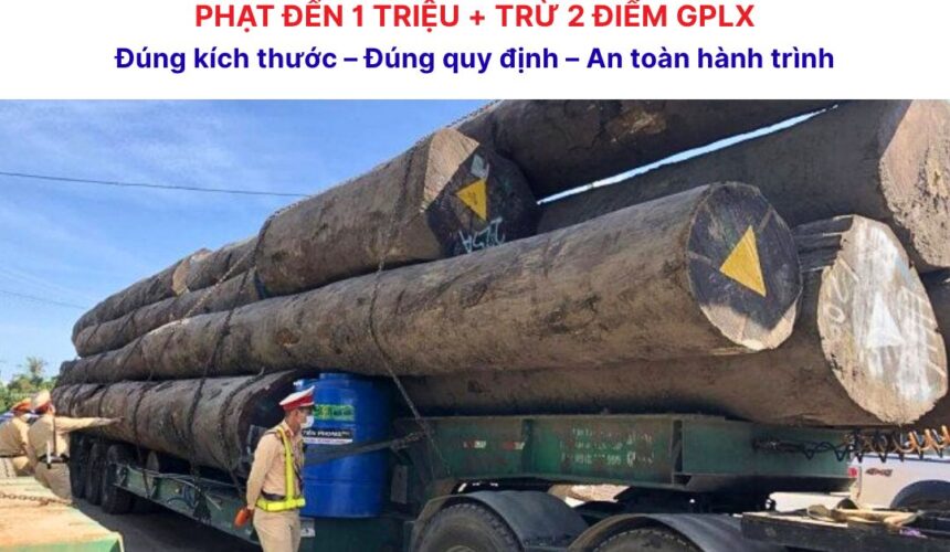 Chở hàng vượt thùng xe: Phạt đến 1 triệu đồng & trừ 2 điểm GPLX